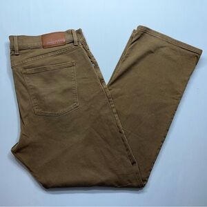 Mott & Bow Straight Mercer Khaki Jeans Mens Size 36x30 Brown 5 Pocket Denim